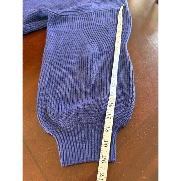 Aritzia Wilfred Free Unwind Cozy Open Front Wool Chunky Cardigan Purple Size XL - Picture 10 of 13